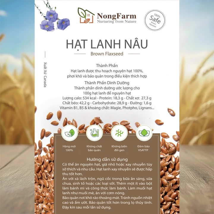 Hạt lanh nâu - Nhập khẩu Canada chính hãng - hỗ trợ ngăn ngừa ung thư vú và tiểu đường – 3
