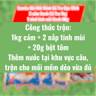 🔥Combo Cám Danh Mồi Câu Cá Tra Bá Đạo – 3 Cám + Tinh Mùi + Bột Tôm - Cá Ăn Mạnh Chốt Kèo Nhanh🔥
