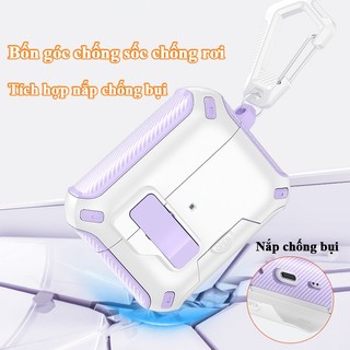 Vỏ AirPods siêu bền có nam châm hỗ trợ tích hợp giá đỡ điện thoại cho AirPods 1 2 3 4 Pro