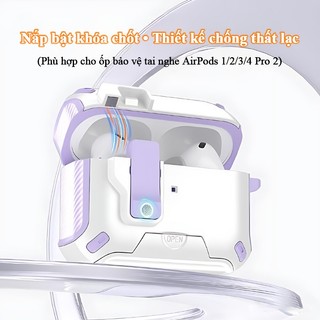Vỏ AirPods siêu bền có nam châm hỗ trợ tích hợp giá đỡ điện thoại cho AirPods 1 2 3 4 Pro