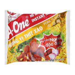 Thùng Mì A-One hương vị thịt xào gói 85g
