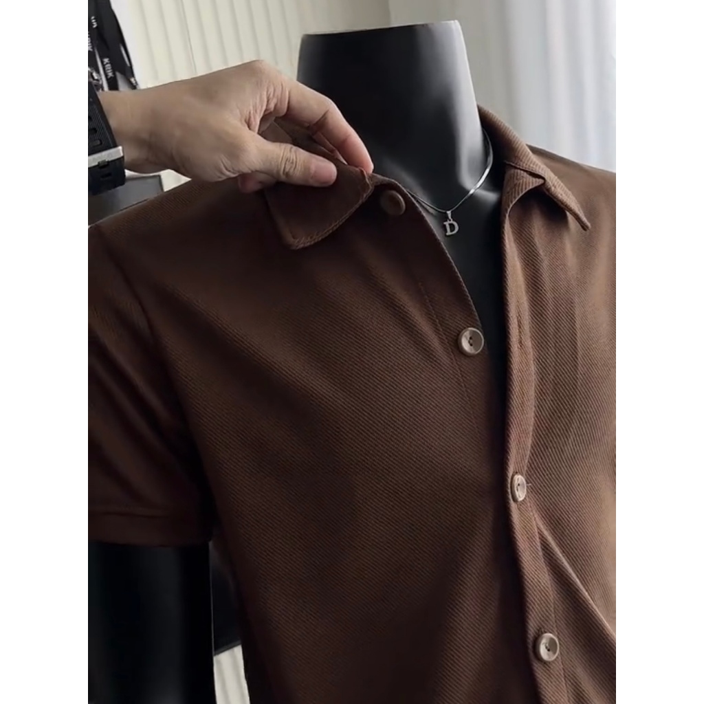 Áo Polo RTCLASSY Button Chất Liệu Cotton Dệt Chéo Dày Dặn Không Nhăn Form Regular Trẻ Trung.