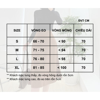 Chân váy chữ A dáng lửng qua gối bảng lưng thấp 2 lớp Váy công sở trơn thanh lịch vải cotton lạnh