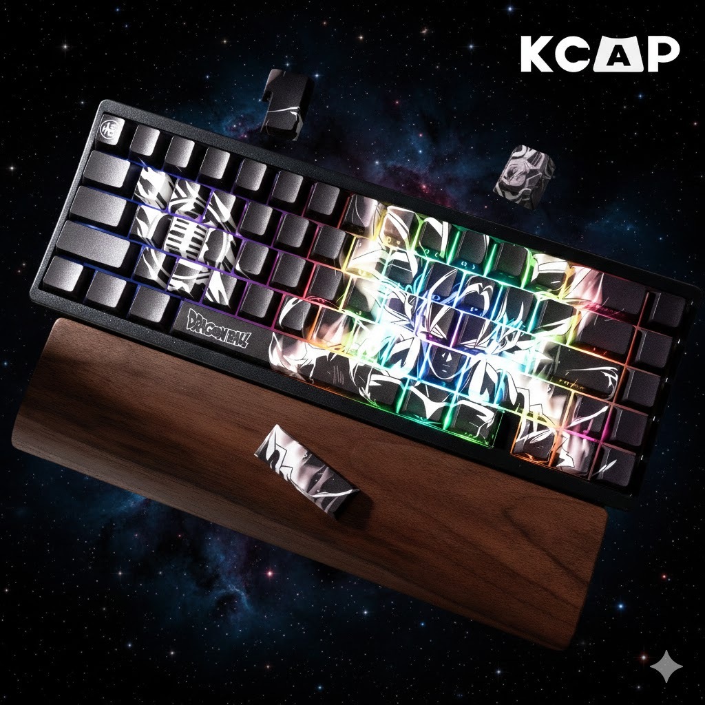 Bộ Keycap Dragon Boll Super Saiyan Goku 134 Phím OEM Profile | KCAP - World of keycaps