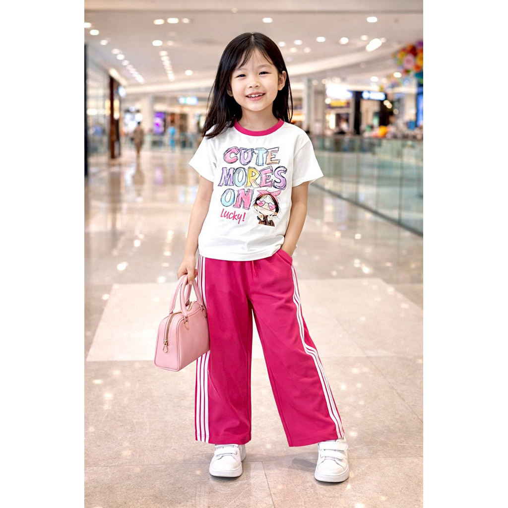 Bộ quần dài Bé Gái quần ống Suôn vải cotton 100% 4 chiều 18-42kg( tặng 10kt)
