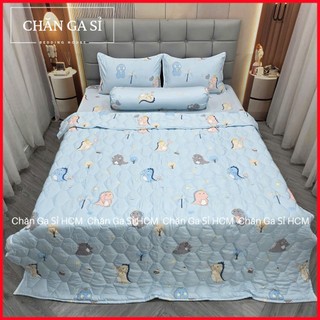 🌱ẢNH THẬT🌱Bộ Ga Gối Lyocell Microfiber Nằm Thoáng Mát, Mềm Mại, Thấm Hút Mồ Hôi Tốt _Chăn Ga Sỉ HCM