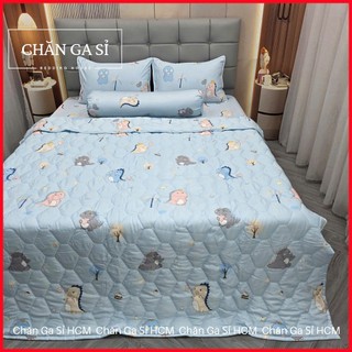 🌱ẢNH THẬT🌱Bộ Ga Gối Lyocell Microfiber Nằm Thoáng Mát, Mềm Mại, Thấm Hút Mồ Hôi Tốt _Chăn Ga Sỉ HCM