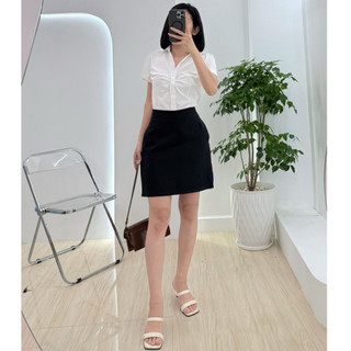(Hỏa tốc HCM) Chân váy chữ A ngắn 45cm công sở có quần bảo hộ túi sâu Váy ngắn basic Lolalalo