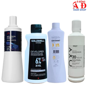 Oxy Goldwell Topchic Wella Dikson Loreal pha thuốc nhuộm tóc cao cấp 3% 6% 9% 12% 1000ml