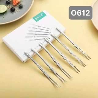 Hộp 6 dĩa hoa quả Lục Vân Hoa [612] inox304 - O612