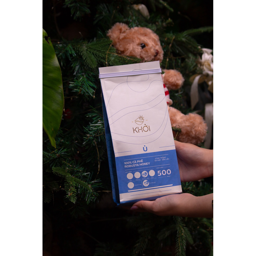 Combo Ủ đầy đủ 500g nguyên hạt + 500g xay sẵn pha phin - Cà phê Robusta honey tỷ lệ chín 98%