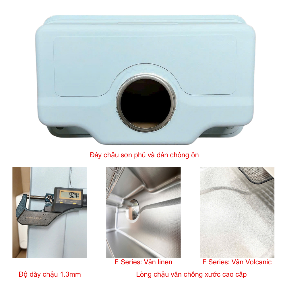 Chậu rửa bát 1 hố inox 304 kiểu dáng nhật bản chậu 1 hố to inox 304 dập hiện đại cao cấp Debas 8248E