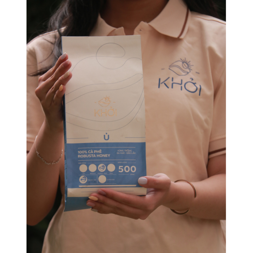 Combo Ủ đầy đủ 500g nguyên hạt + 500g xay sẵn pha phin - Cà phê Robusta honey tỷ lệ chín 98%