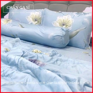 🌱ẢNH THẬT🌱Bộ Ga Gối Lyocell Microfiber Nằm Thoáng Mát, Mềm Mại, Thấm Hút Mồ Hôi Tốt _Chăn Ga Sỉ HCM