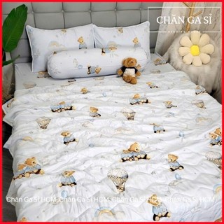 ✅LINK ĐỦ SIZE✅Bộ 5 Món Chăn Ga Gối Lyocell Microfiber Thoáng Mát, Vỏ Gối Ôm Khóa Kéo_Chăn Ga Sỉ HCM
