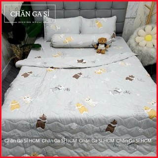 🌱ẢNH THẬT🌱Bộ Ga Gối Lyocell Microfiber Nằm Thoáng Mát, Mềm Mại, Thấm Hút Mồ Hôi Tốt _Chăn Ga Sỉ HCM
