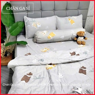 🍄MẪU CHO BÉ🍄Bộ Ga Gối Lyocell Microfiber Nằm Thoáng Mát, Mềm Mại, Thấm Hút Mồ Hôi _Chăn Ga Sỉ HCM