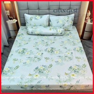 ✅LINK ĐỦ SIZE✅Bộ 4 Món Ga Gối Lyocell Microfiber Thoáng Mát, Vỏ Gối Ôm Khóa Kéo _ Chăn Ga Sỉ HCM