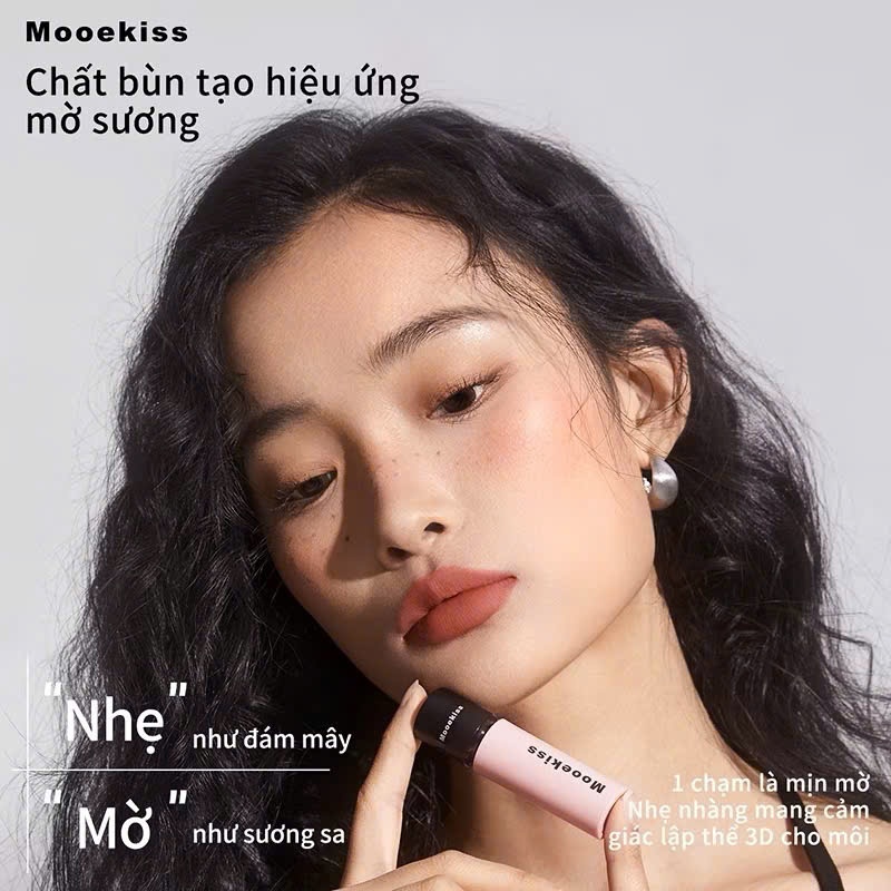 Son MOOEKISS chất bùn chất lì dưỡng ẩm không gây khô môi 2g | NHÍM HOUSE