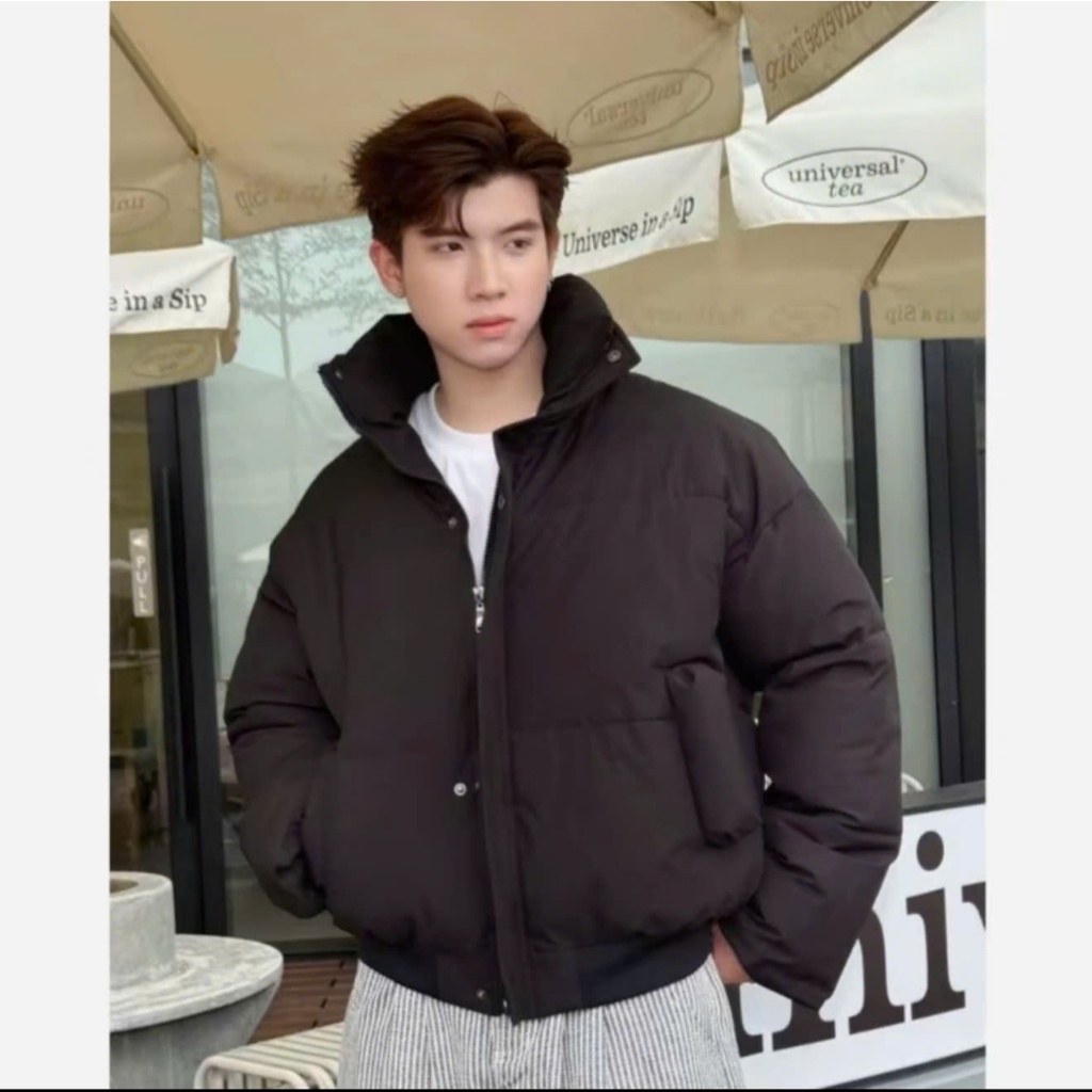 [DEAL mở bán] Áo Phao BOXY Túi Phồng Cao Cấp Unisex Cổ Cao Tay Dài Dáng Lửng Phong Cách Mỹ Hàn Dành Cho Cả Nam Nữ, Ao Ch