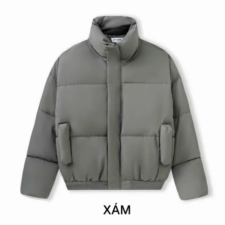 [DEAL mở bán] Áo Phao BOXY Túi Phồng Cao Cấp Unisex Cổ Cao Tay Dài Dáng Lửng Phong Cách Mỹ Hàn Dành Cho Cả Nam Nữ, Ao Ch