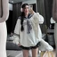 Áo swater nam nữ Thuỷ Thủ 2 kẻ Khăn nơ Unisex Thu Đông 2026