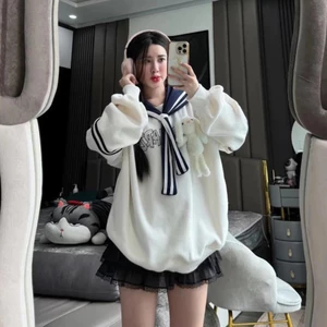 Áo swater nam nữ Thuỷ Thủ 2 kẻ Khăn nơ Unisex Thu Đông 2026
