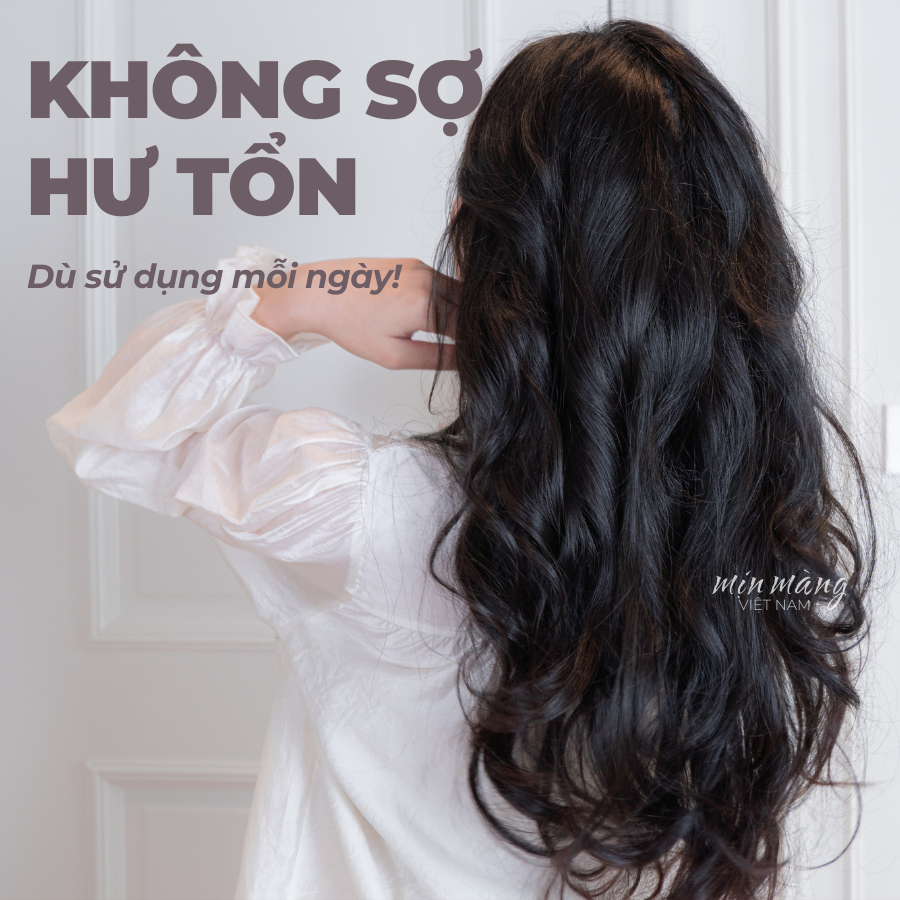 Thanh Uốn Quấn Tóc Xoăn Không Nhiệt Nhung Chính Hãng MỊN MÀNG VIỆT NAM Vải Lụa Lõi Bông Êm Ái
