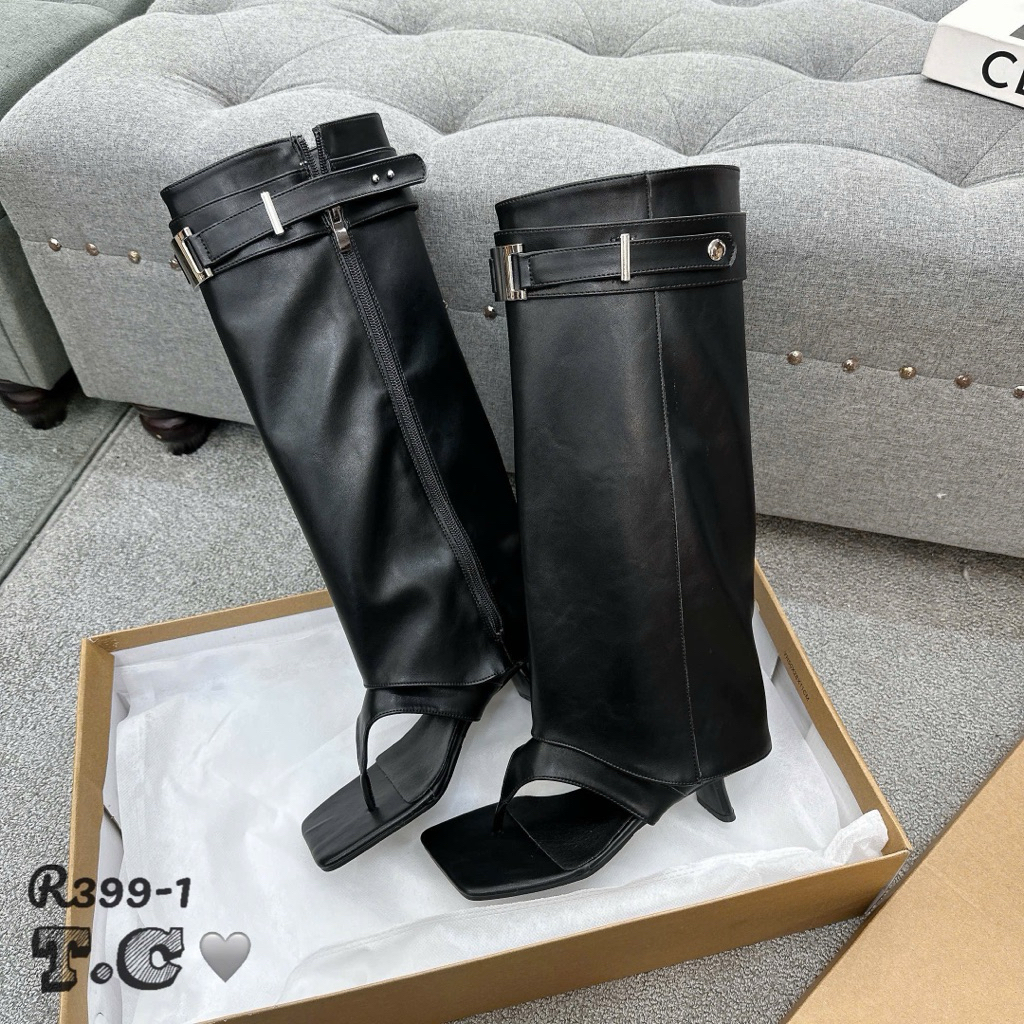 🆘 Boot đùi  xỏ  chất da