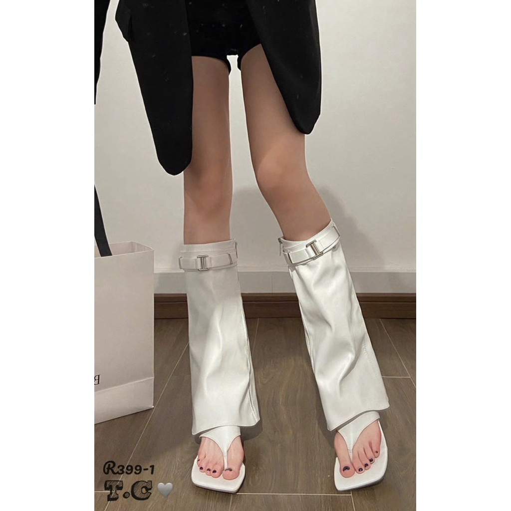 🆘 Boot đùi  xỏ  chất da