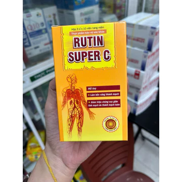 [CHÍNH HÃNG] Viên uống Rutin Super C hỗ trợ bền thành mạch, suy giãn tĩnh mạch, chảy máu cam (30 viên) HHANH HUY PHARMA