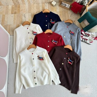Áo Len Sweater Nữ Tay Dài Phối Cúc Gài Nhiều Màu Kèm Charm Cún Gài Áo Form Dáng Rộng Hàng Quảng Châu.