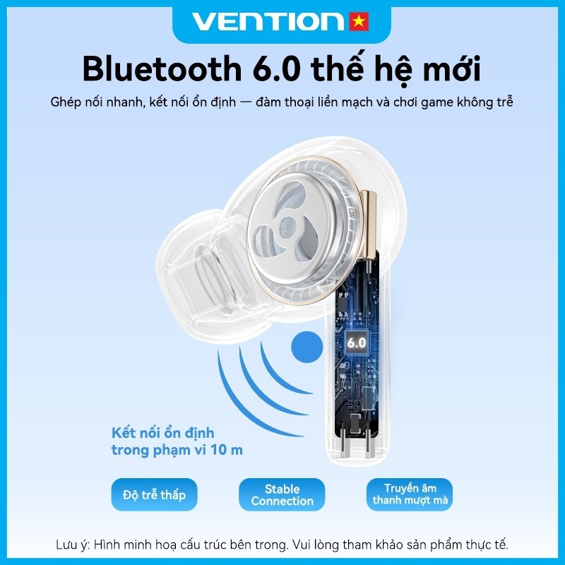 Tai Nghe Bluetooth 6.0 E11 Plus Kết nối Không Độ Trễ, Tích hợp App,Thời Lượng Pin Lên Tới 30 Giờ