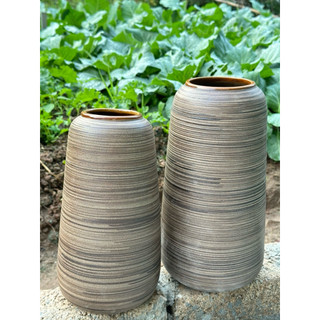 Bình hoa đu đủ nâu ánh kim cao cấp 18cm, 27cm và 30cm gốm sứ Bát Tràng sang trọng - decor nhà đẹp