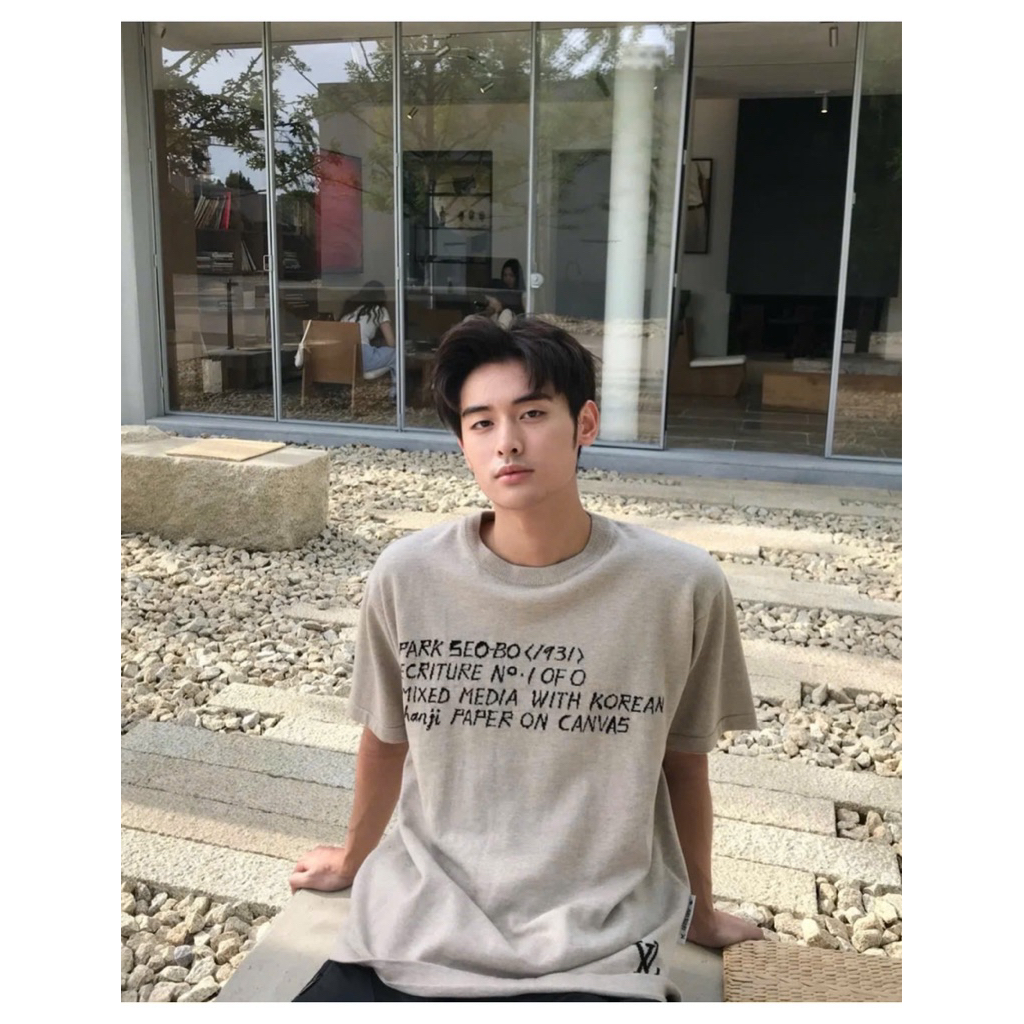 ⚡️[Hight Quality] ÁoPhông Len \Park Bo G1m T Shirts Ready To Wear - Điểm Nhấn Chữ Dệt Kim Phối Màu Cao Cấp Street Wear