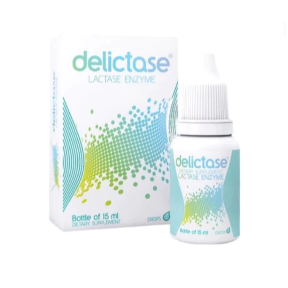 Delictase Lactase Enzym ( Lọ 15ml ) Men tiêu hóa hỗ trợ ngừa tiêu chảy, nôn trớ, kém hấp thụ do bất dung nạp lactose