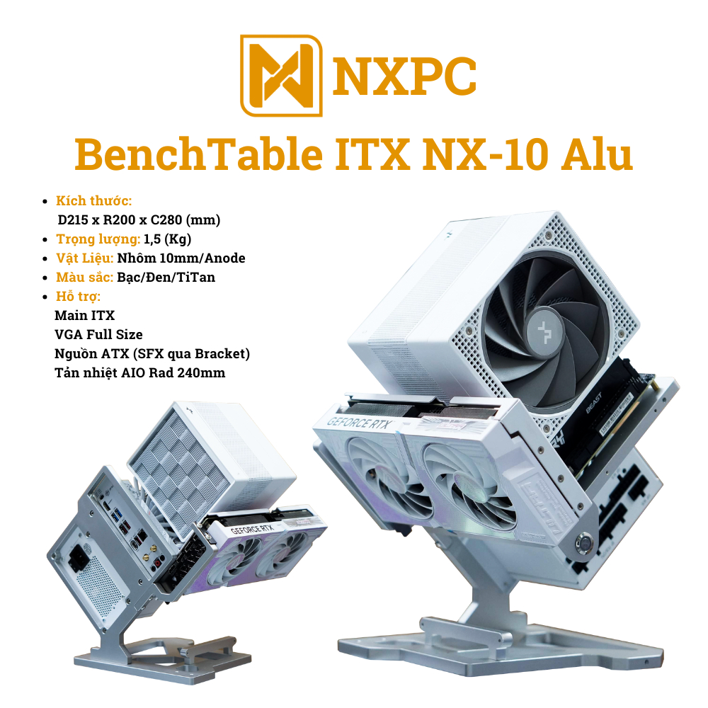 [NXPC] BenchTable ITX NX-10 Alu - Case Máy tính Hỗ Trợ Mainboard ITX ...