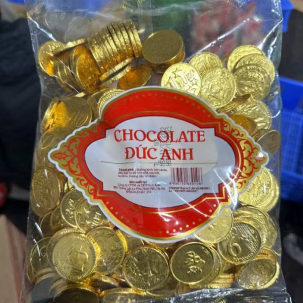 1kg Sô cô la đồng xu vàng hàng Việt Nam