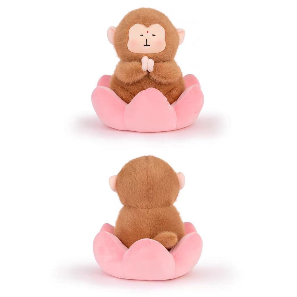 Gấu Bông Khỉ Ngồi Đài Sen, Gấu Bông Tịnh Tâm Chữa Lành Quà Tặng Quà Tặng Mang Lại Sự Bình Yên Cho Người Thân, Bố,Mẹ