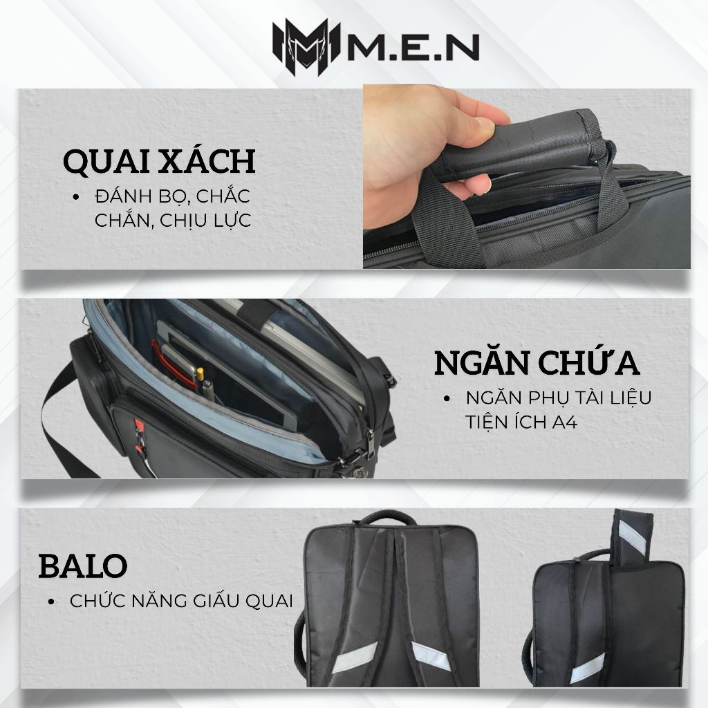 cặp đa năng học sinh văn phòng chấm góc Reb Coner phong cách mới FLK MEN R7