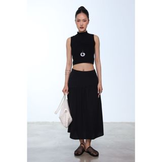 Chân Váy Xòe JP Fashion Dáng Dài, Chất Kaki Mềm Mịn Thoáng Mát, Cạp Cao Dáng Xòe Tự Nhiên 17012146