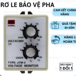 Rơ le bảo vệ pha JVM-2, relay bảo vệ pha Camsco JVM-2, rơ le bảo vệ mất pha, cao áp, thấp áp JVM2, relay bảo vệ điện áp