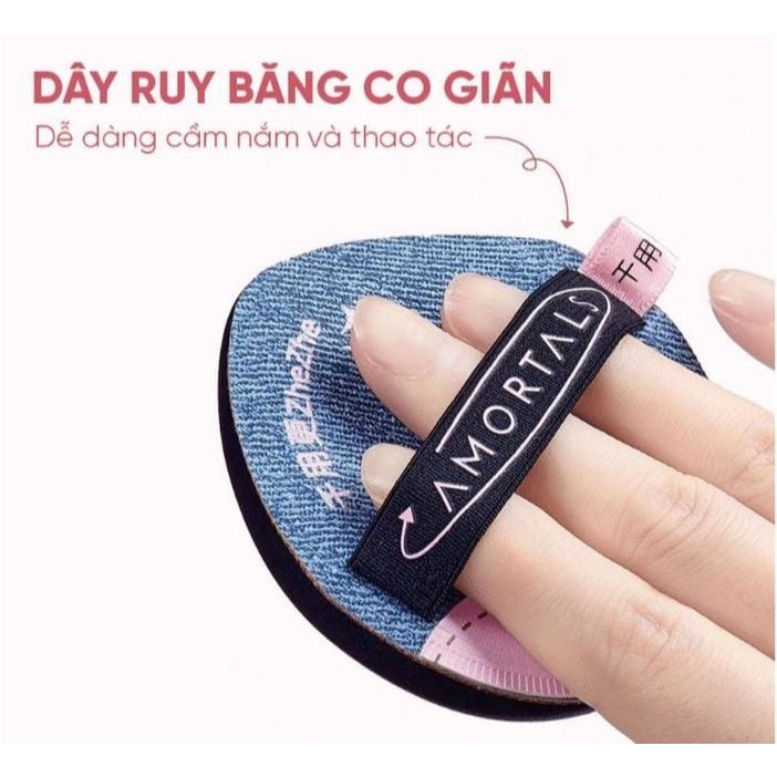 Set Bông Mút Amortals Twin Star Powder Puff Set (2 Bông Mút + Hộp Đựng)