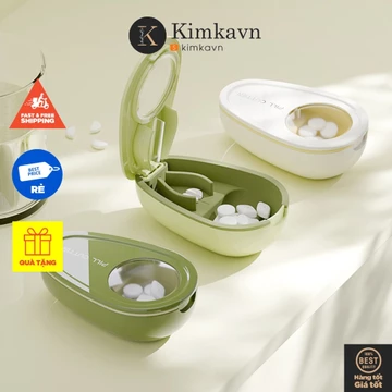 (1119) Hộp Cắt Thuốc, Chia Thuốc Viên, Hộp Đựng Thuốc Có Nắp Chống Ẩm Bỏ Túi