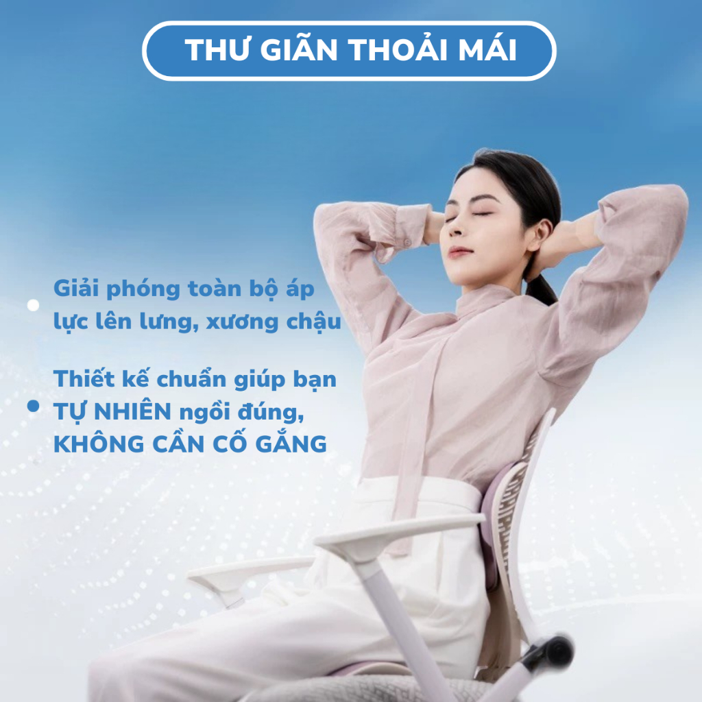 [Bản GẤP GỌN] Ghế Gấp Công Thái Học 99 Home giảm đau mỏi lưng, chỉnh dáng ngồi cho dân văn phòng mẹ bầu bỉm sau sinh