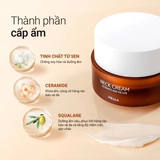 Kem dưỡng cổ Vella Neck Cream Ultimate Age Killer kem dưỡng da cổ Vella Neck chống nhăn 50ml - Kosmi Beauty