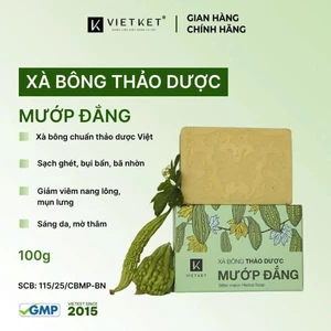 Xà Bông Thảo Dược VIETKET Mướp Đắng (Khổ Qua) 100g – Sạch Da, Giảm Mụn, Thanh Lọc Da