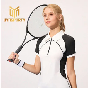 Áo Pickleball Nữ UYNSPORTY Phối Màu Tay Raglan Ngắn, Khóa Kéo Cổ – Ôm Dáng, Áo Thể Thao Nữ