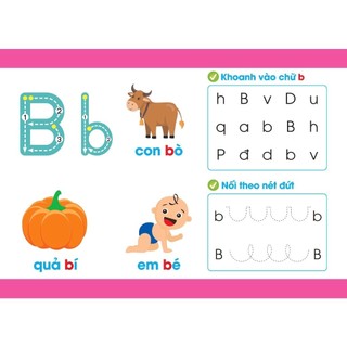 Sách- Bộ Thẻ Flashcard Viết Xóa Thông Minh Bé Học Chữ cái Tặng 2 Bút Viết Kt 21x15cm
