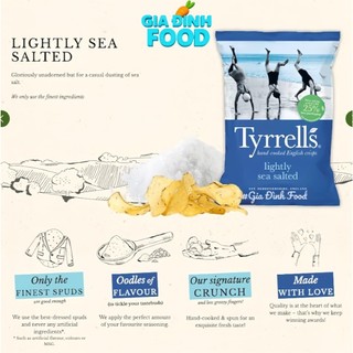 Khoai Tây Chiên Tyrrells – Giòn Rụm, Hảo Hạng, Vị Đậm Đà Gói 40g